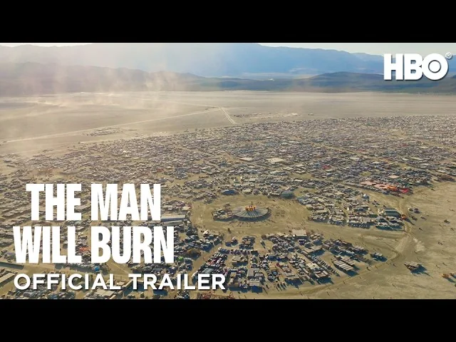Aerial view of Black Rock City in The Man Will Burn trailer artwork